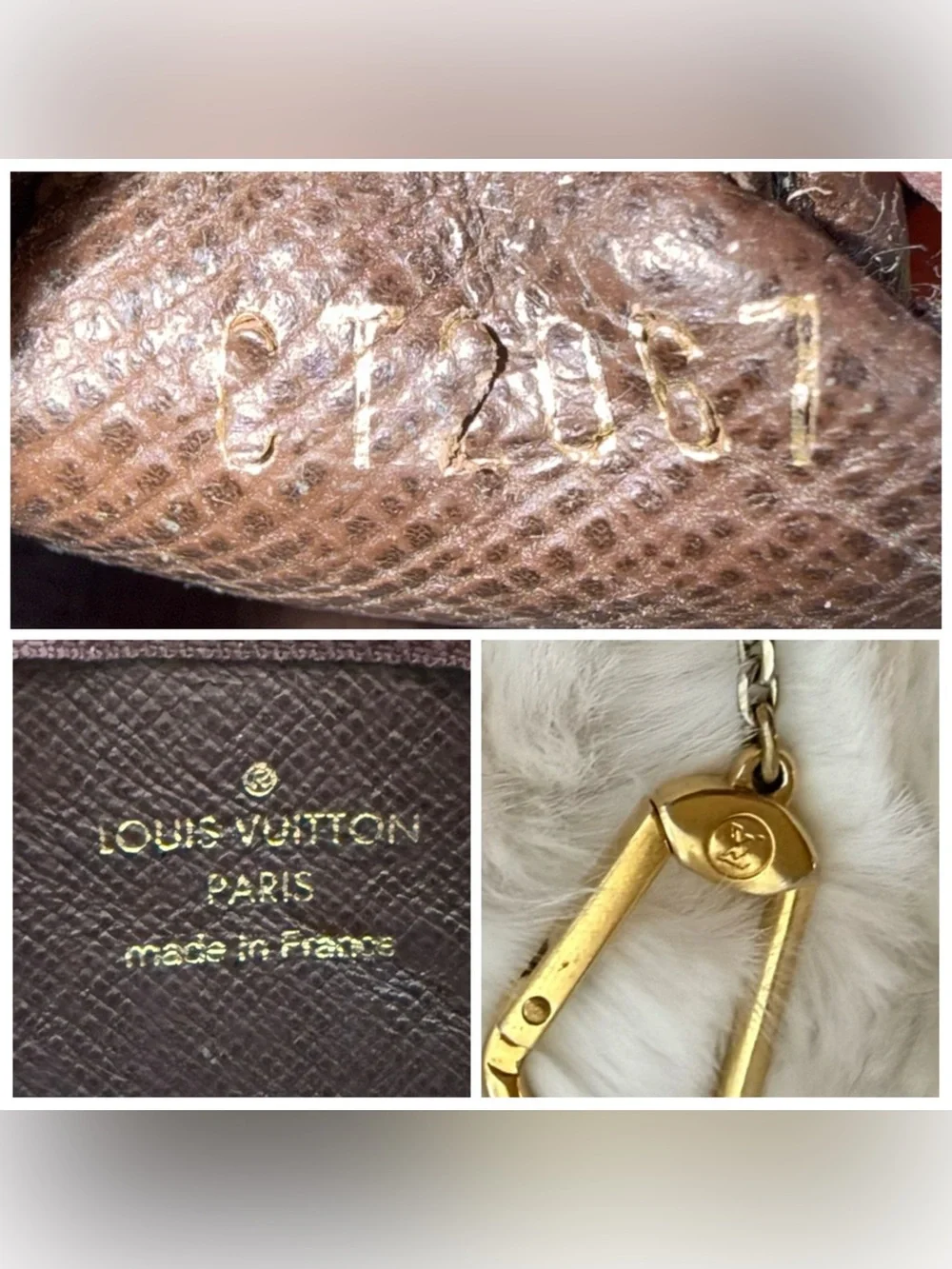 Louis Vuitton Monogram Canvas Mini Lin Key Card Pouch in Brown and Tan